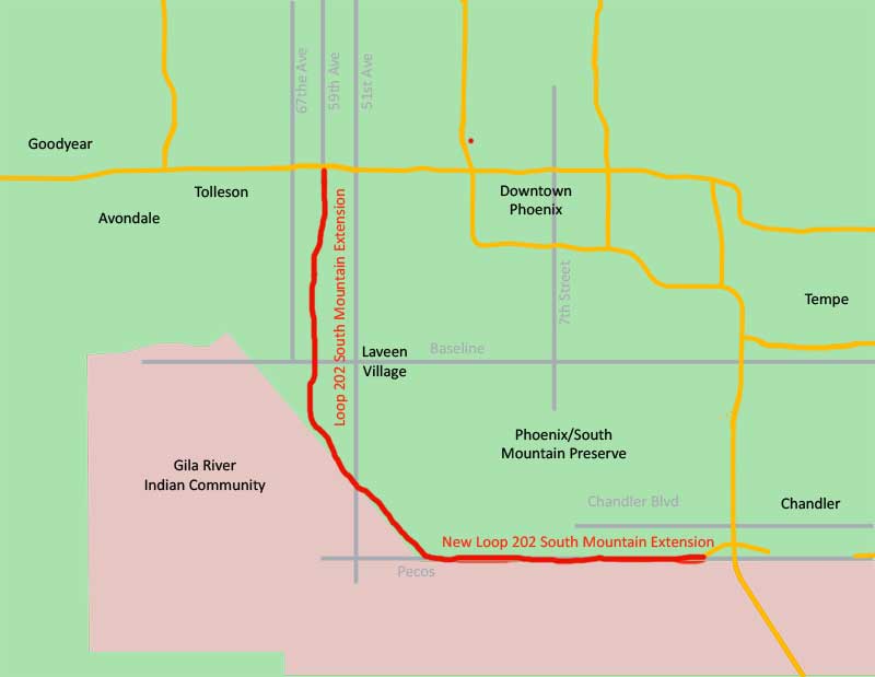 Loop 202 South Mountain Freeway Expansion Rendering - Bill Salvatore, Realty Executives East Valley - 602-999-0952