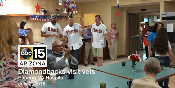 Arizona Diamondback platers visit Phoenix VA Hospital - Bill Salvatore, Realty Executives East Valley - 602-999-0952