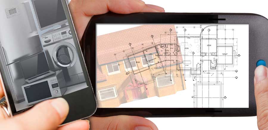 hand holding a phone and tablet with pictures of a home and home systems with numbers and costs - Energy Saving, Lowering Utility Costs, Home Energy Costs- Bill Salvatore, Realty Excellence East Valley, Arizona Elite Properties