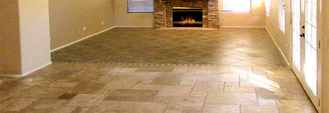 Natural color Travertine floor and stone patterned flooring - Stone Flooring, Travertine Floors - Bill Salvatore, Arizona Elite Properties 602-999-0952