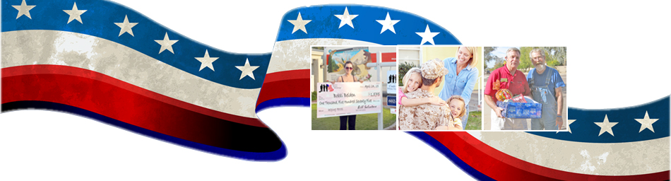 red white and blue banner with photos of helping veterans - AZVHV Arizona Veterans Helping Veterans - Bill Salvatore, Arizona Elite Properties 602-999-0952 - Arizona Real Estate