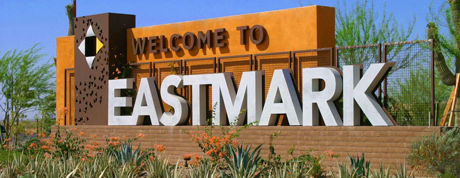 neighborhood monument- Welcome to Eastmark - Bill Salvatore, Your Valley Property Team - Arizona Elite Properties 602-999-0952