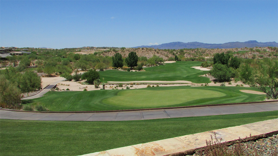 distant view of mountains across golf course - PGA course plus 9-hole golf course - Clubhouse - Trilogy at Wickenburg Ranch - Home for Sale, 4023 Miners Gulch Way, Wickenburg AZ - Bill Salvatore, Your Valley Property Team - Arizona Elite Properties 602-999-0952