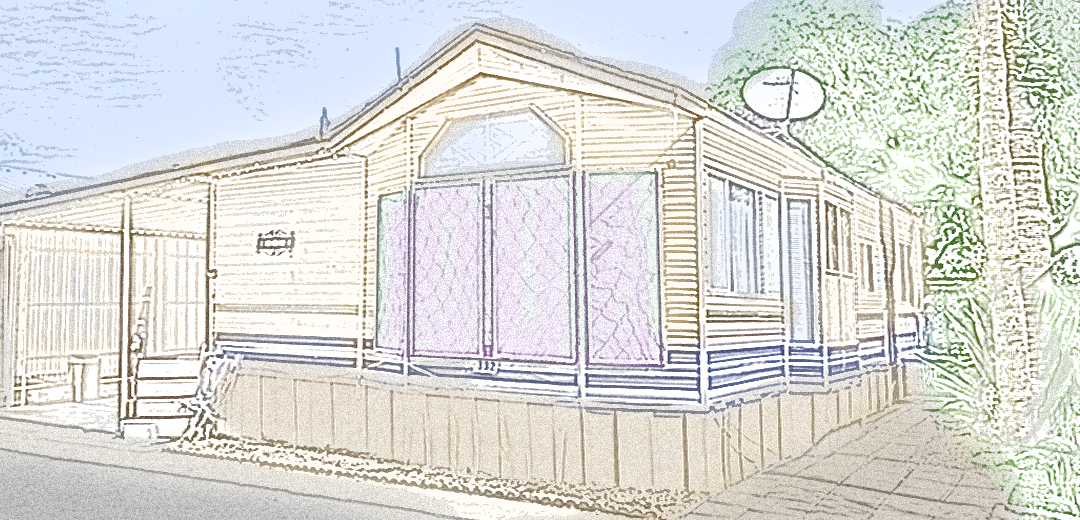 sketch of double-wide mobile home for sale